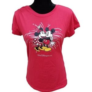Disney Parks Red Mickey & Minnie shirt - Size Medium